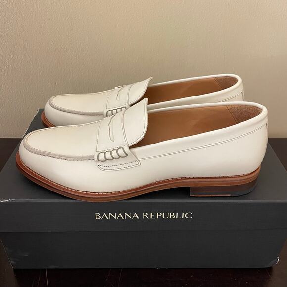 Banana Republic Women's Penny Loafers Leather Shoes - Picture 1 of 8